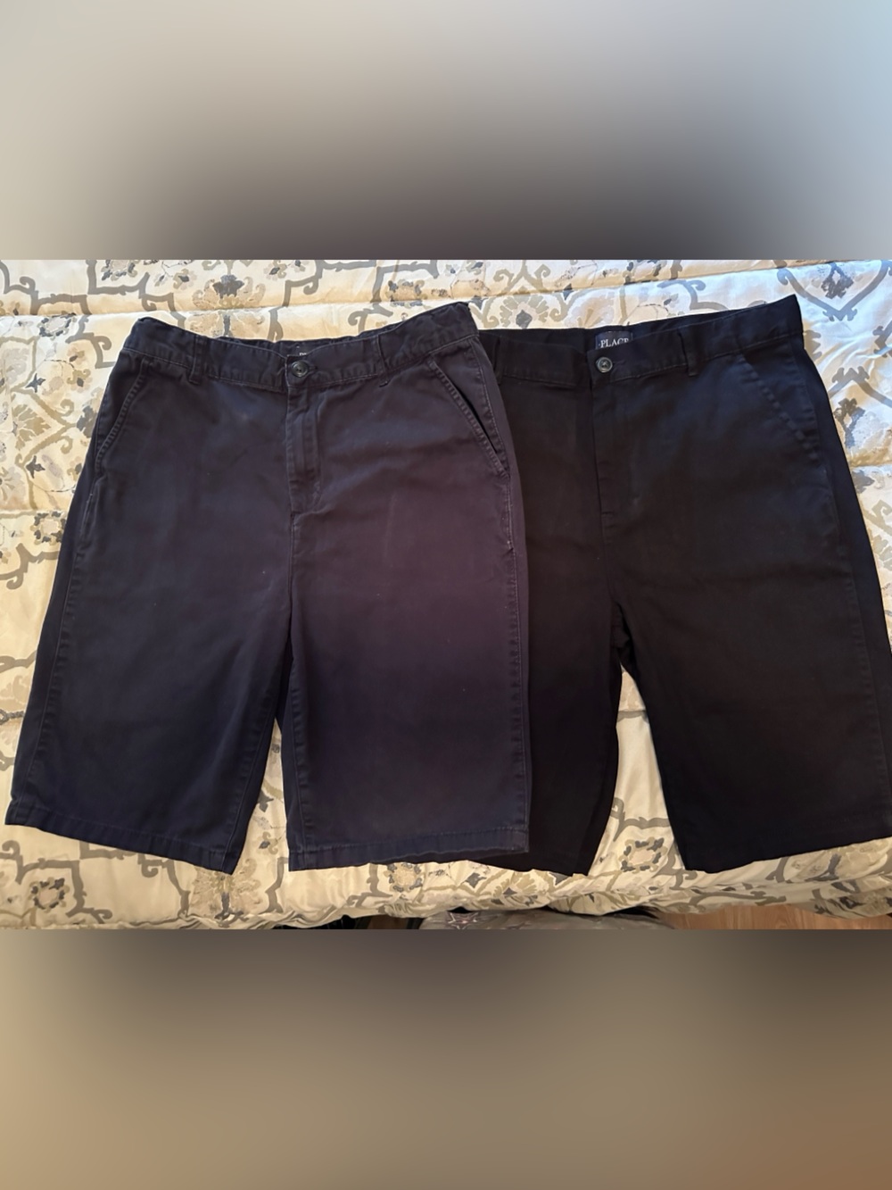 The Children's Place Boys Navy and Black Chino Shorts - 2 Pack